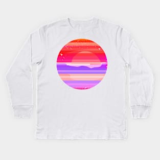 Orange Sunset Kids Long Sleeve T-Shirt